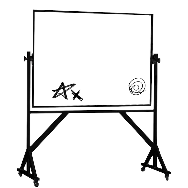 Black Powder Coated Reversible Freestanding Board 36"x48"